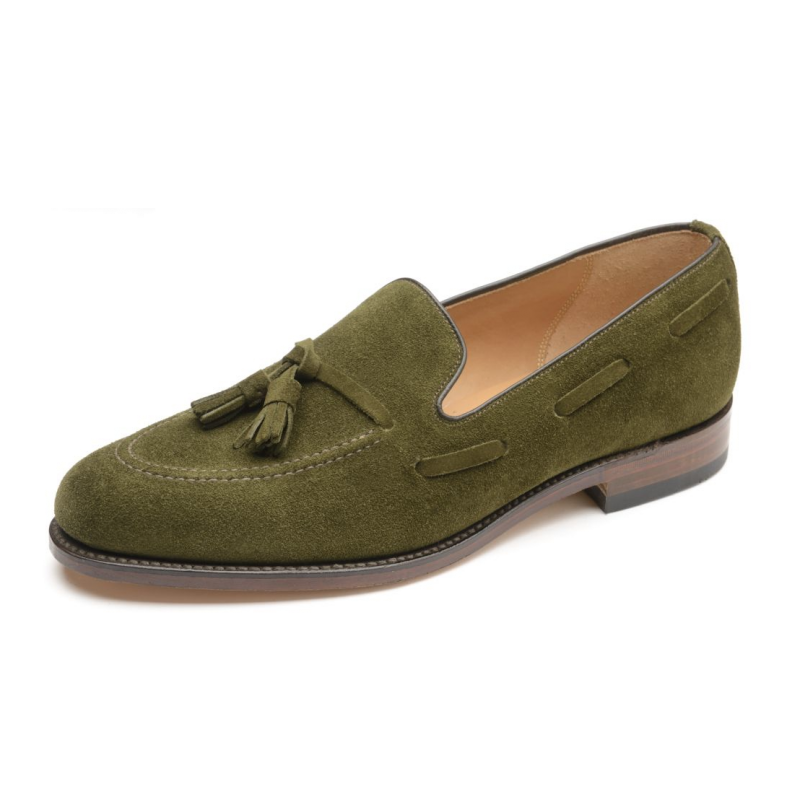 loake green suede