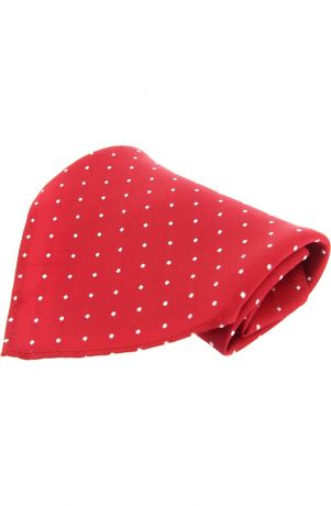 Red & White Pin Dot Silk Pocket Square