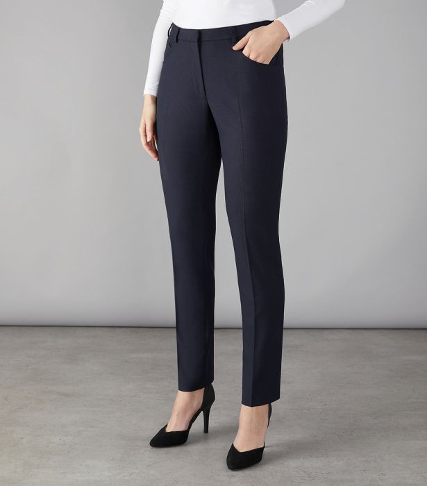 Woolen Trousers Women's Fall/winter High-waist Elastic Striped Straight-leg  Pants Slim-fit Warm Trousers Pants for Women