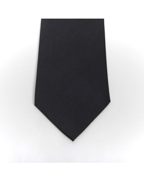 Black Plain Shiny Tie