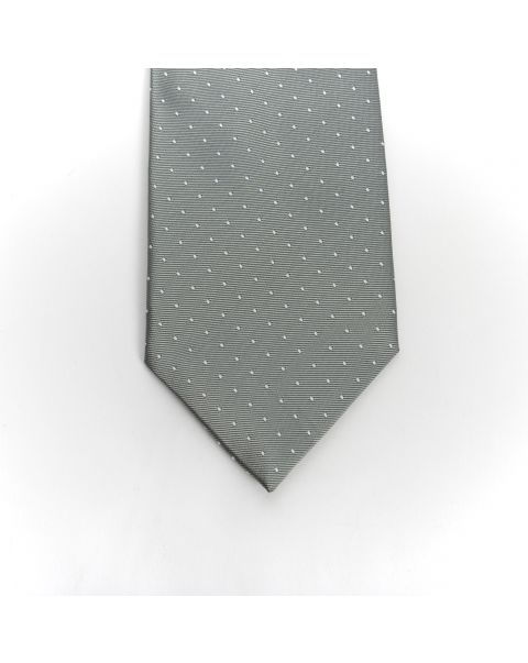 Grey White Dot Tie